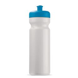 Klassisk gennemsigtig lækfri drikkeflaske i BPA-.fri plast, 750 ml med trykt logo