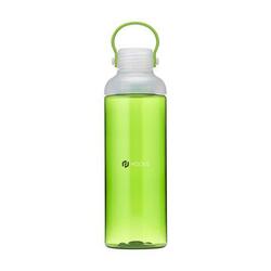 Elegant grøn vandflaske i klar Eastman Tritan™ af høj kvalitet, BPA-fri, miljøbevidst, bæredygtig og genanvendelig. Den store åbning gør det let at rengøre flasken. Med skruelåg i PP med lille, låsbar drikkeåbning. Med praktisk bærestrop. Lækfri. Vandflasken har en kapacitet på 600 ml og er med trykt logo