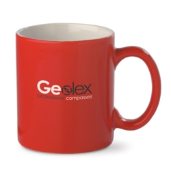 frødt arvet krus i stentøj med stort printområde til logo.