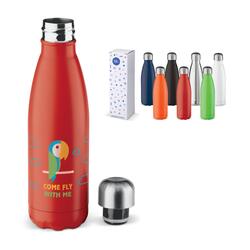 Supersmart lækfri termoflaske med lasergraveret logo, der holder varme drikke varme og kolde drikkevarer kolde. Hver termoflaske er pakket i en gaveæske. Længde: 253 mm og diameter: 70 mm.