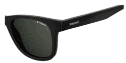 Super smarte polaroid-solbriller til herrer i høj kvalitet med helindfatning og rammer i polycarbonat. Stænger i polycarbonat - glas i basis 6 sfærisk. Solbrillerne har stænger uden flex, og pasformen er international.