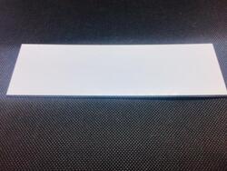 Navneskilt i plast 160x50x1,5 mm - hvid/sort, graveret