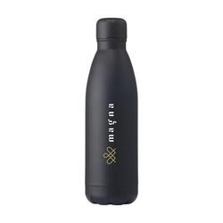 Sort vandflaske med logovandflaske med logo