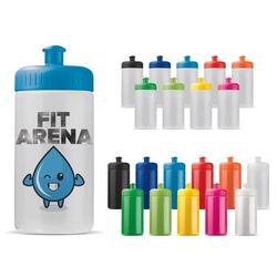 Klassisk Sportsflaske med mange farver i forskellige kombinationer, med 1-farvet logo.