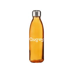 Orange Topflask Glass 650 ml drikkeflaske med trykt logo