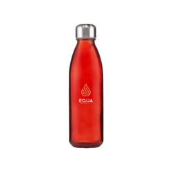Rød Topflask Glass 650 ml drikkeflaske med trykt logo