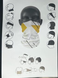Refleks bandana /halsedisse med eget logo, mundbind