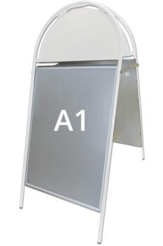 A-skilt, hvid, A1-format - tilbud