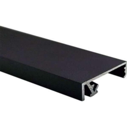 CROWN Klikramme med 33mm aluminium fladprofil, sort - A5