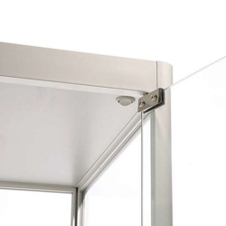 Høj glasvitrineskab med lås underskab med lås - LED-lys