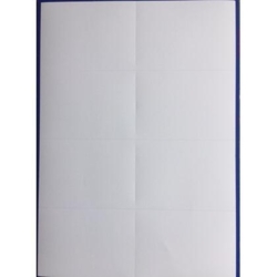 Forperforeret kartonark med 8 etiketter pr. ark. Passer til kongresmærker i str. 74 x 105 mm / 78x110 mm.