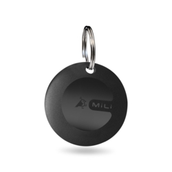 Sort locater nøglering