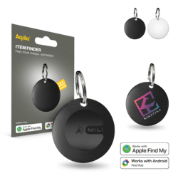 Sort locater nøglering