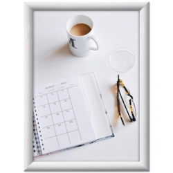 Hvid klapramme med 32 mm kanter Str. A4 - B1