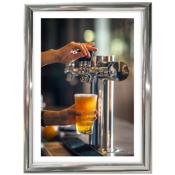 Klapramme med 25 mm kromkanter, Str.: A4 - 70x100 cm