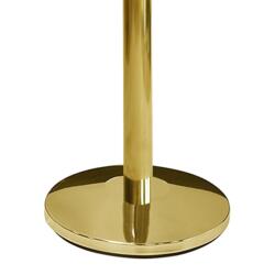 Afspærringsstander, 1 stk, metal, 3 m bånd, Guld stolpe, rødt bånd