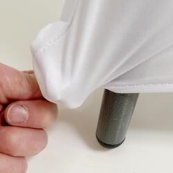 Elastisk Hvid Borddug, til Events, Ø80 cm, Hvid