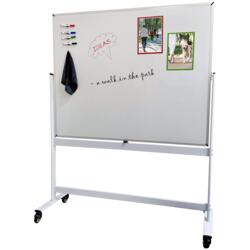 Svingtavle på hul, Inspire Pivot, keramisk whiteboard overflade, 120 x 150 cm