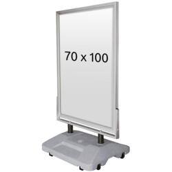Gadeskilt i kraftig kvalitet 70x100 cm plakat med vandbeholder og fjedre