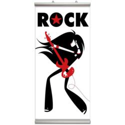 Plakatophæng, Poster-Line Set, 26 mm aluminiumsprofil, 50 cm