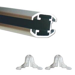 Ramme, Slide-in, dobbeltsidet, vertikal, 25 mm aluminium profil, sølv
