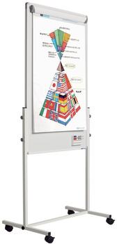 Magnetisk tavle på hjul med plakatophæng, Flipover Combi, justerbart stativ, Whiteboard/opslagstavle