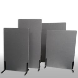 Zone Acoustic Wall akustikvæg og rumdeler mørkegrå med stofbeklædning og standardfødder 170 x 80 x 4 cm