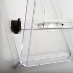 Brochureholder til væg, aluskinne, 2 akrylholdere til dokumenter, A4 - 21 x 29,7 cm