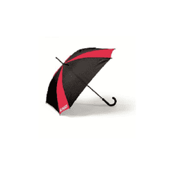 Automatisk Saint Tropez paraply med 8 paneler & gummireret håndtag samt polyester pongee. Er fremstillet med stålstel og leveres i et karakteristisk moderne design med kraftige farver. - Alle Saint Tropez-paraplyer er 2-farvede med mulighed for logoprint på 1 segment