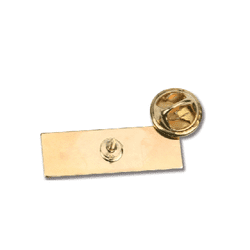 Smart pin / emblem med pin-lås og overflade lavet med "doming". Leveres med pin-lukning Str.: L: 30 mm x H: 10 mm. Lukning: Pinlukning (butterfly).