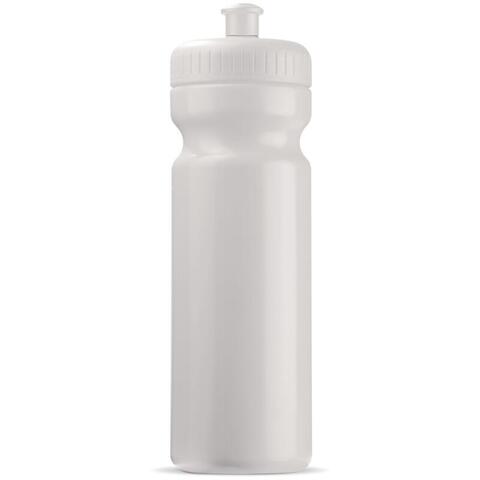Klassisk hvid lækfri drikkeflaske i BPA-.fri plast, 750 ml.