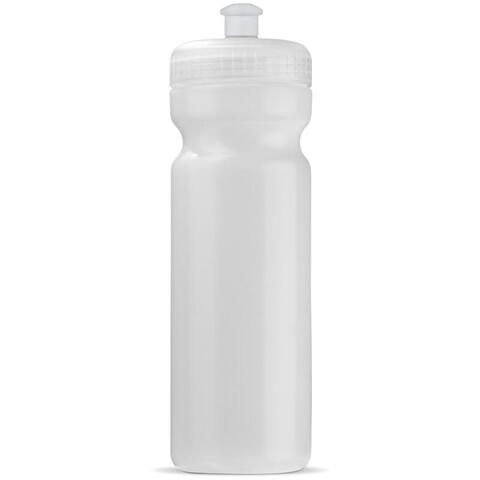 Klassisk gennemsigtig lækfri drikkeflaske i BPA-.fri plast, 750 ml med trykt logo