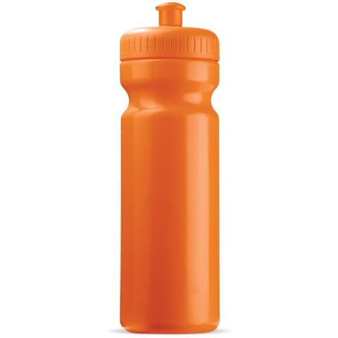 Klassisk orange lækfri drikkeflaske i BPA-.fri plast, 750 ml med trykt logo