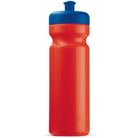 Klassisk rød og blå lækfri drikkeflaske i BPA-.fri plast, 750 ml med trykt logo