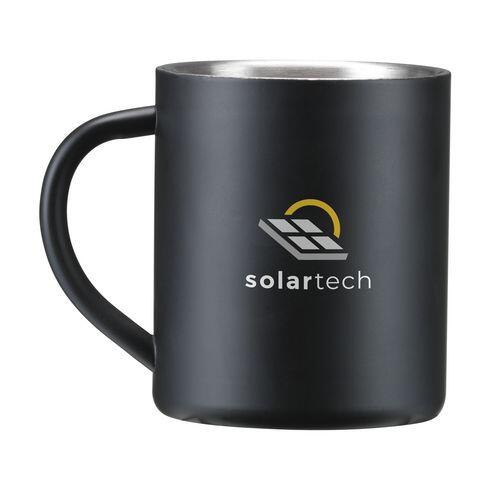 Smart termokrus i poleret rustfrit stål med dobbelt isolering. Kapacitet 300 ml og lasergraveret logo.