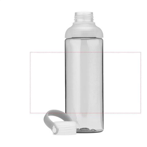 Elegant vandflaske i klar Eastman Tritan™ af høj kvalitet, BPA-fri, miljøbevidst, bæredygtig og genanvendelig. Den store åbning gør det let at rengøre flasken. Med skruelåg i PP med lille, låsbar drikkeåbning. Med praktisk bærestrop. Lækfri. Vandflasken har en kapacitet på 600 ml og er med trykt logo