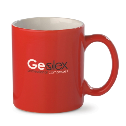 frødt arvet krus i stentøj med stort printområde til logo.