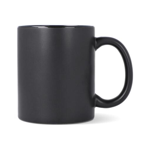 Sort krus med logotryk 350 ml.