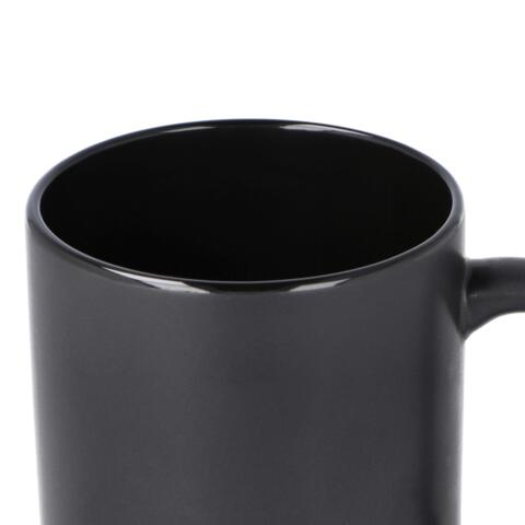 Sort krus med logotryk 350 ml.