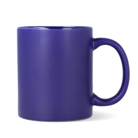 Mørkeblå krus med logotryk 350 ml.