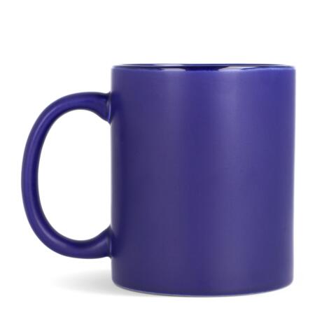 Mørkeblå krus med logotryk 350 ml.
