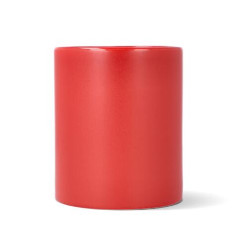 Rødt krus med logotryk 350 ml.