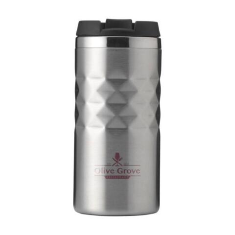 Termokrus af genbrugsmetal 280 ml., sort, Sølvmetal
