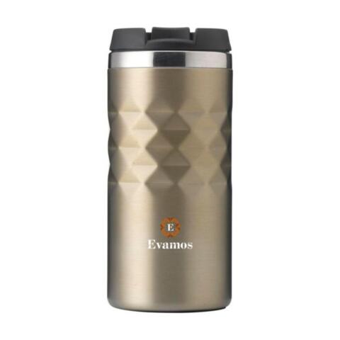 Termokrus af genbrugsmetal 280 ml., sort, beige