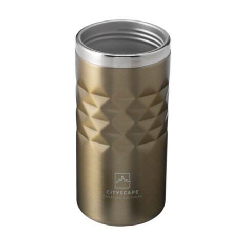 Termokrus af genbrugsmetal 280 ml., sort, beige