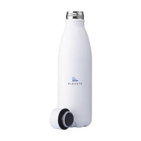 Hvid vandflaske med logo
