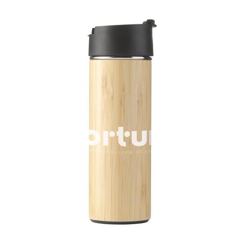 Vandflaske i bambus med logotryk