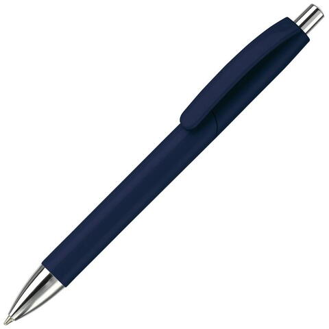 blå kuglepen med logo