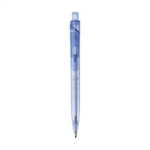 Økologisk blå kuglepen med logotryk
