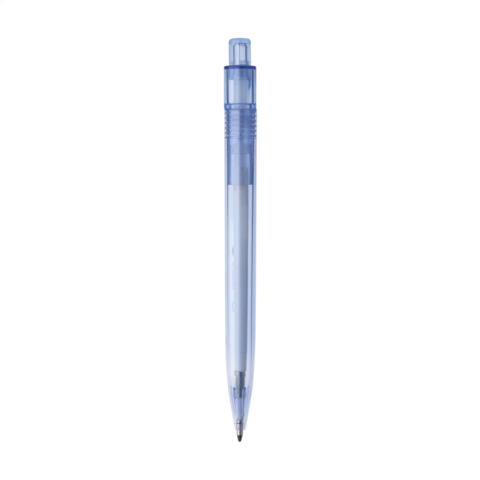 Økologisk blå kuglepen med logotryk